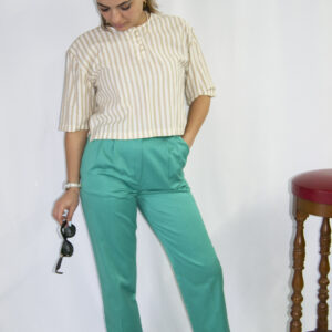Pantalone verde millerighe vintage