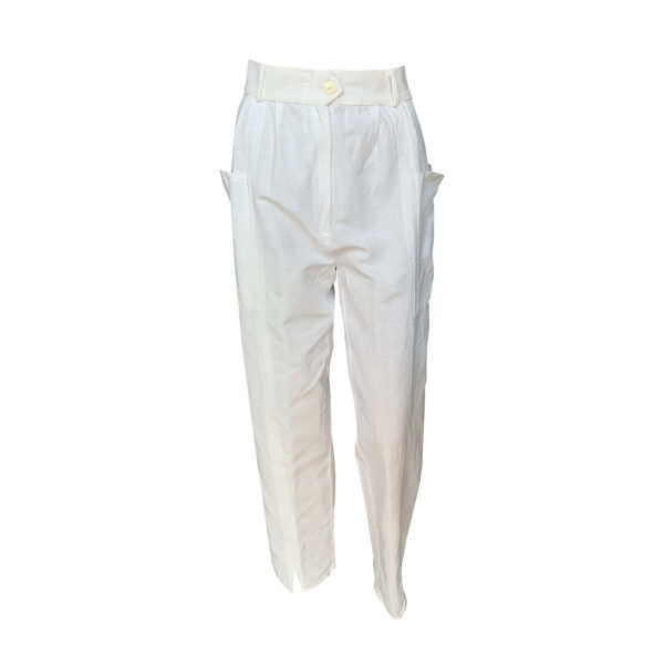 Pantalone bianco in lino vintage