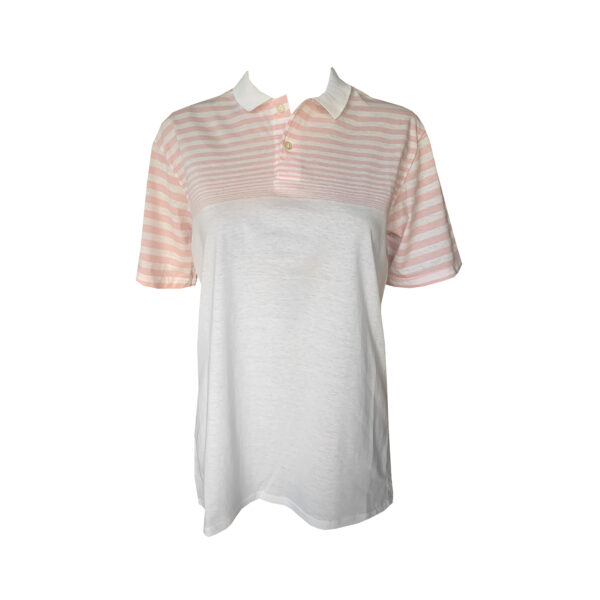 Maglietta rosa-bianca donna vintage