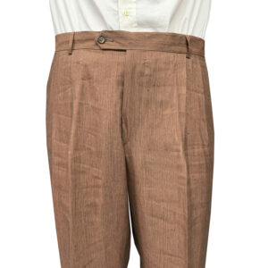Pantalone in lino marrone