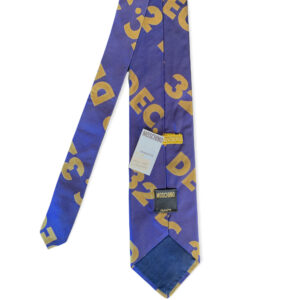 Cravatta firmata in blu