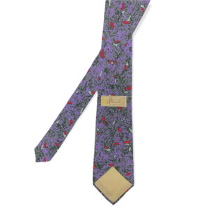 Cravatta viola 100% seta