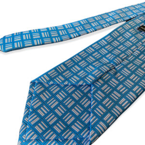 Cravatta fantasia azzurra sartoriale