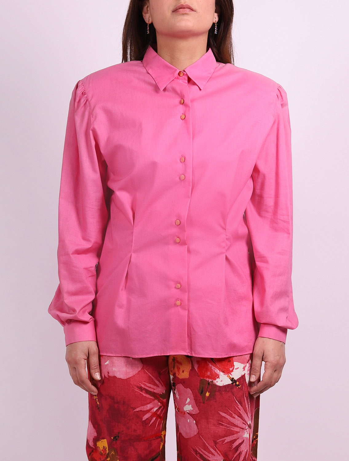 camicia rosa in 100% cotone